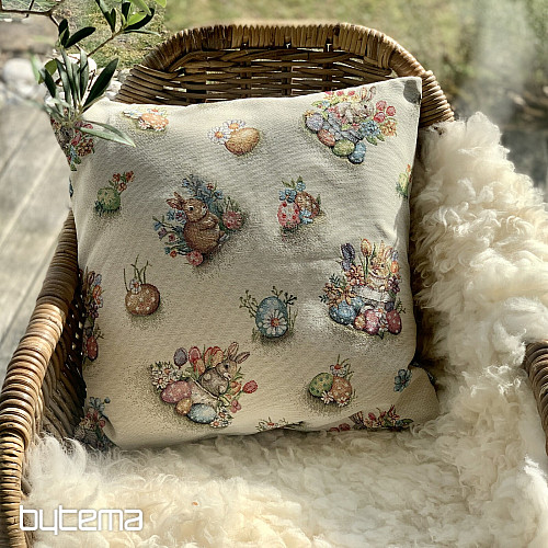 Easter tapestry cover HABBIT IN A FLOWER POT