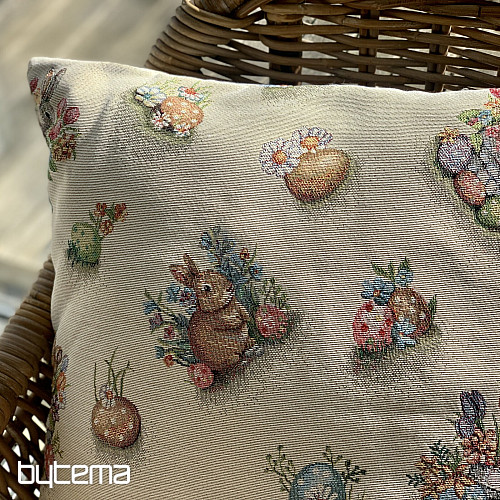 Easter tapestry cover HABBIT IN A FLOWER POT