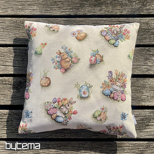 Easter tapestry cover HABBIT IN A FLOWER POT