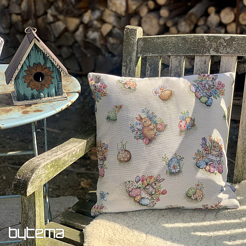 Easter tapestry cover HABBIT IN A FLOWER POT