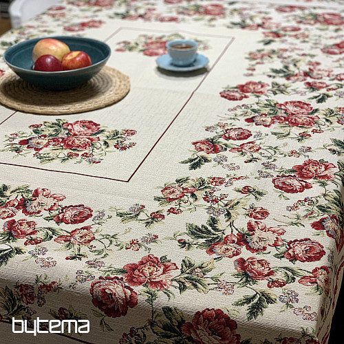 Tapestry tablecloth and scarf LARGE ROSE LACE