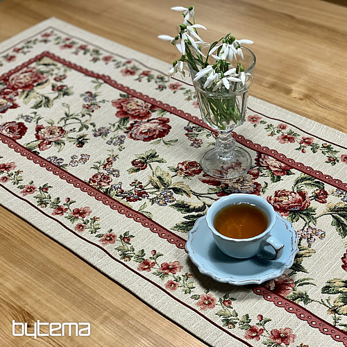 Tapestry tablecloth and scarf LARGE ROSE LACE
