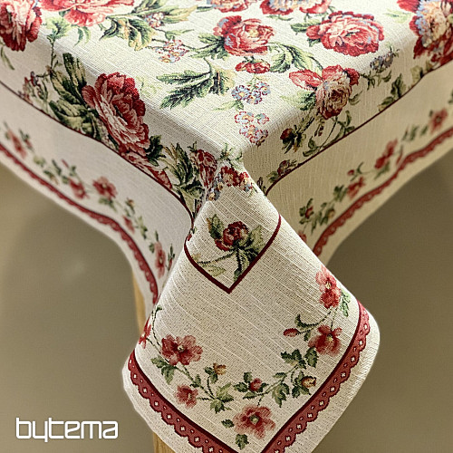 Tapestry tablecloth and scarf LARGE ROSE LACE