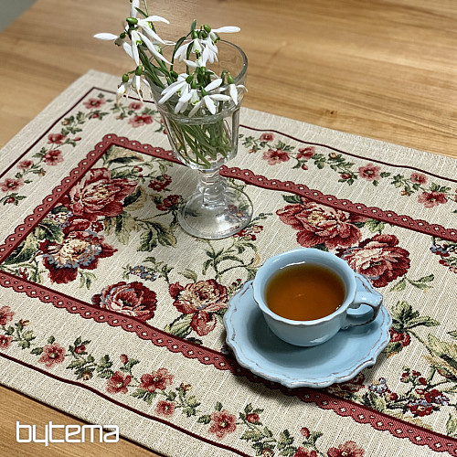 Tapestry tablecloth and scarf LARGE ROSE LACE