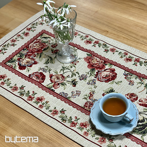 Tapestry tablecloth and scarf LARGE ROSE LACE