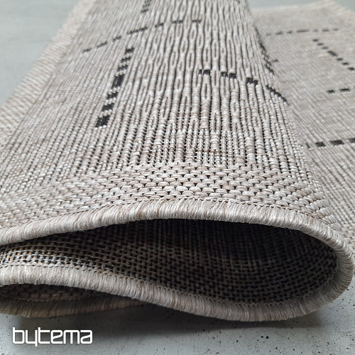 Carpet bouclé FLOORLUX 20008 lines silver-black