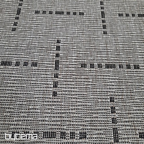 Carpet bouclé FLOORLUX 20008 lines silver-black