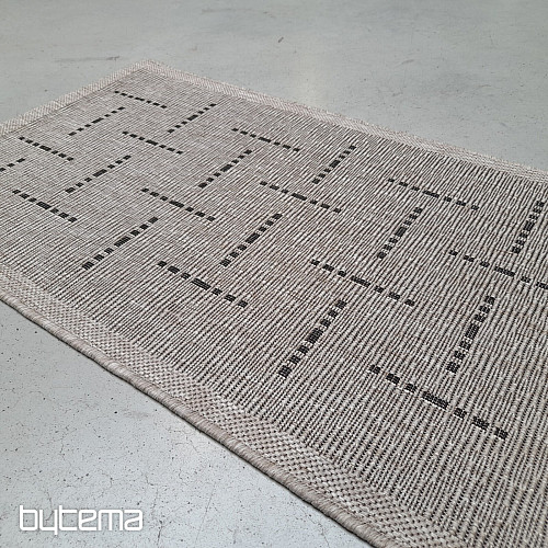 Carpet bouclé FLOORLUX 20008 lines silver-black