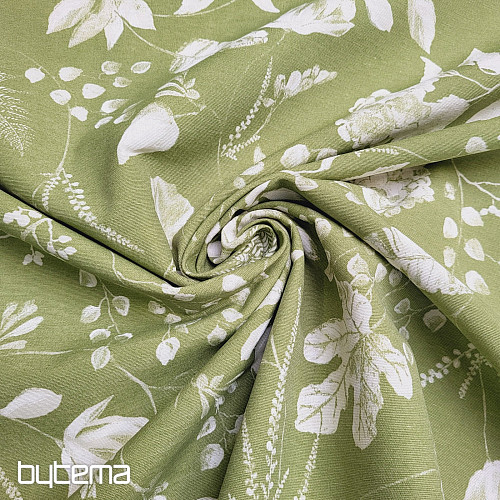 Decorative fabric AMY FLOR green