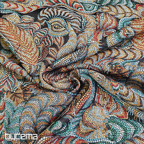 Tapestry fabric FARADAY BLACK