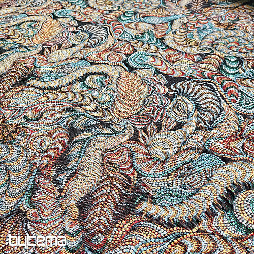 Tapestry fabric FARADAY BLACK
