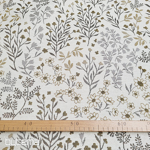 Tapestry fabric GLADIS FLOR beige