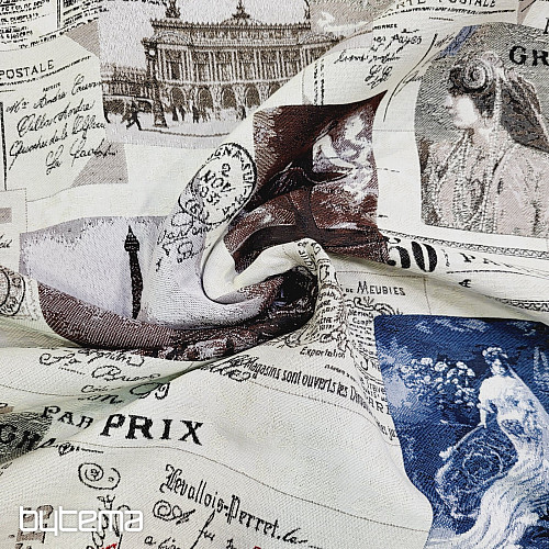 Tapestry fabric POSTCARD PARIS