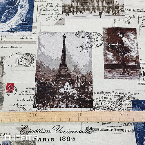 Tapestry fabric POSTCARD PARIS