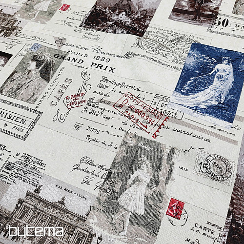 Tapestry fabric POSTCARD PARIS