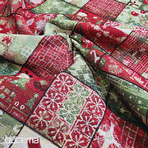 Tapestry fabric CHRISTMAS MOSAIC