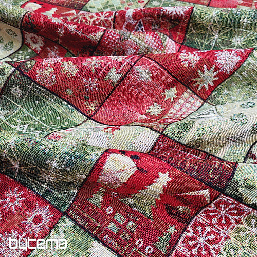 Tapestry fabric CHRISTMAS MOSAIC