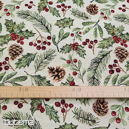 Tapestry fabric CHRISTMAS TREE Twigs