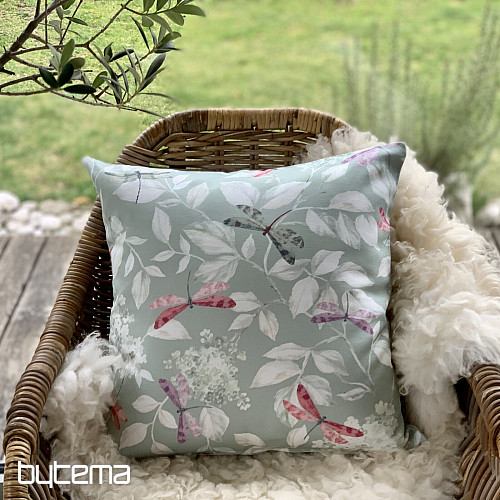 Decorative pillowcase ROSETO DRAGONFLY menthol