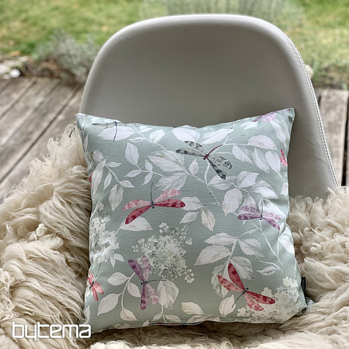Decorative pillowcase ROSETO DRAGONFLY menthol