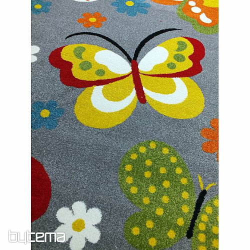 Children's carpet MONDO NEW Butterflies gray
