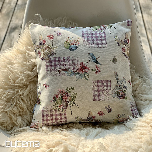 Easter tapestry cover BUNNY LILA
