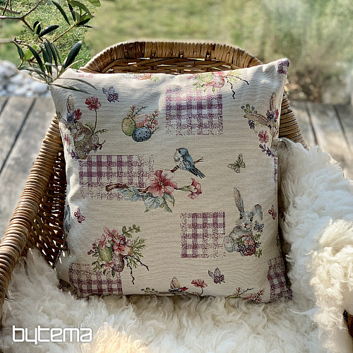 Easter tapestry cover BUNNY LILA