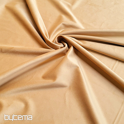 Luxurious monochrome designer decorative fabric GERSTER 77042/0920 HAZELNUT
