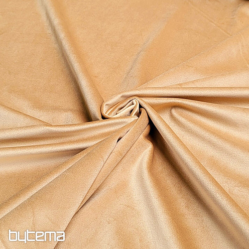 Luxurious monochrome designer decorative fabric GERSTER 77042/0920 HAZELNUT