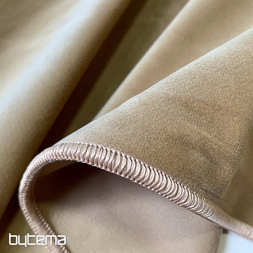 Luxurious monochrome designer decorative fabric GERSTER 77042/0920 HAZELNUT
