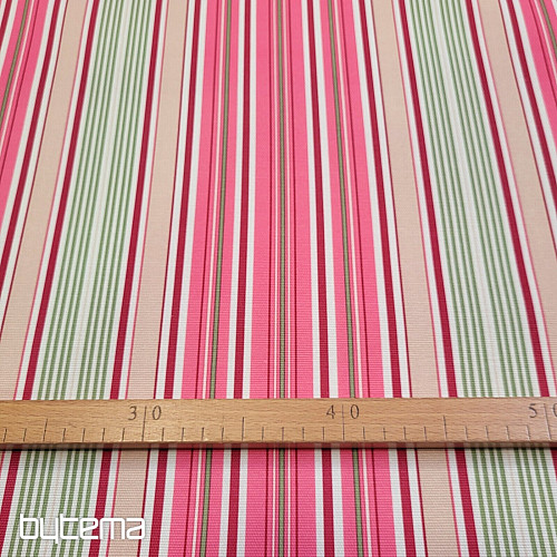 Decorative fabric PUBLIO - pink stripes