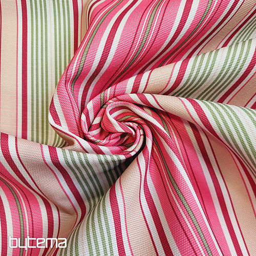 Decorative fabric PUBLIO - pink stripes