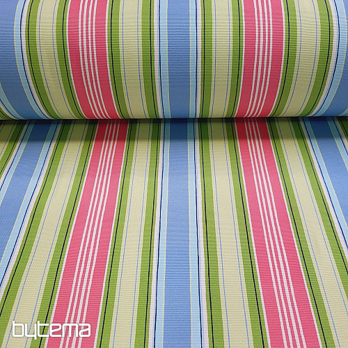 Decorative fabric LIRIO - green stripes