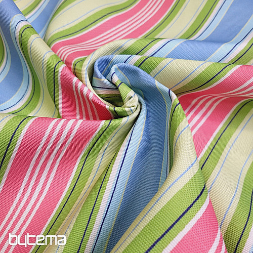 Decorative fabric LIRIO - green stripes