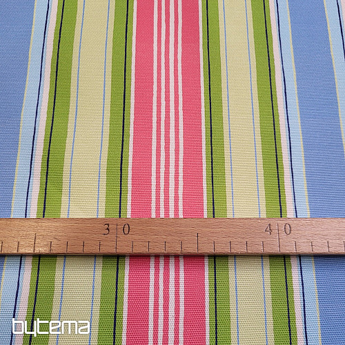 Decorative fabric LIRIO - green stripes
