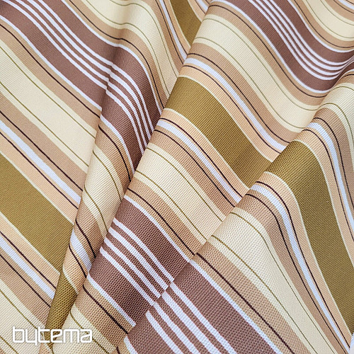 Decorative fabric LIRIO - brown stripes