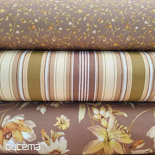 Decorative fabric HIBISCUS gold
