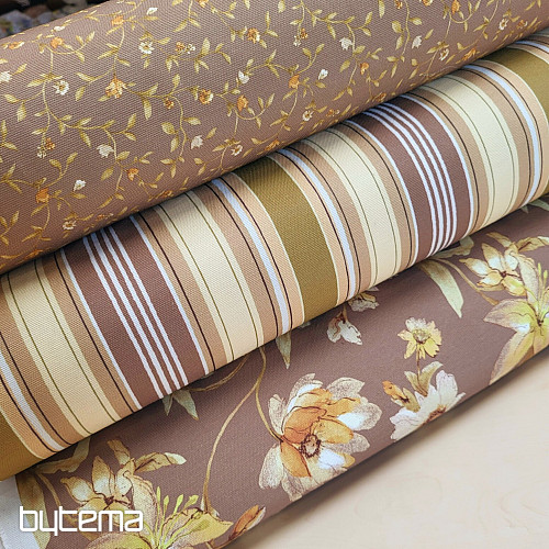 Decorative fabric HIBISCUS gold