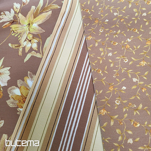 Decorative fabric HIBISCUS gold