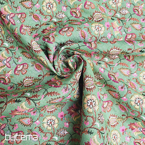 Tapestry fabric MALVARROSA GREEN