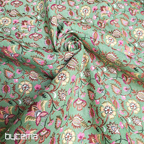 Tapestry fabric MALVARROSA GREEN