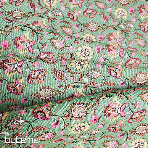 Tapestry fabric MALVARROSA GREEN