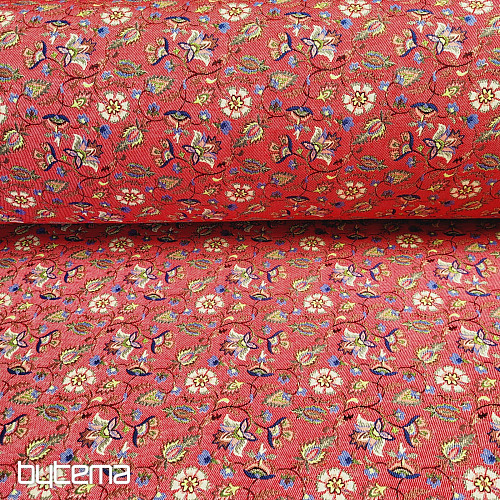 Tapestry fabric MALVARROSA RED