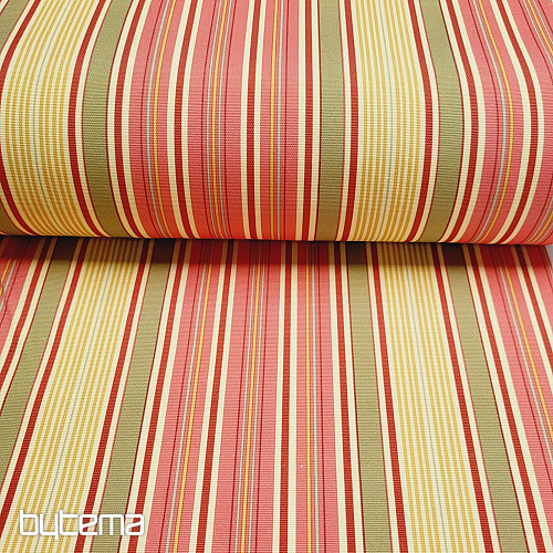 PUBLIO decorative fabric - orange stripes