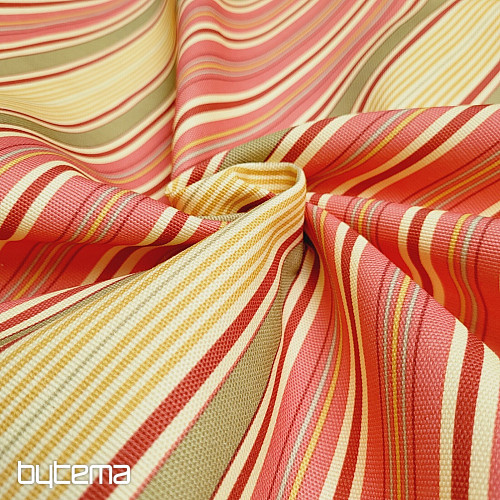 PUBLIO decorative fabric - orange stripes