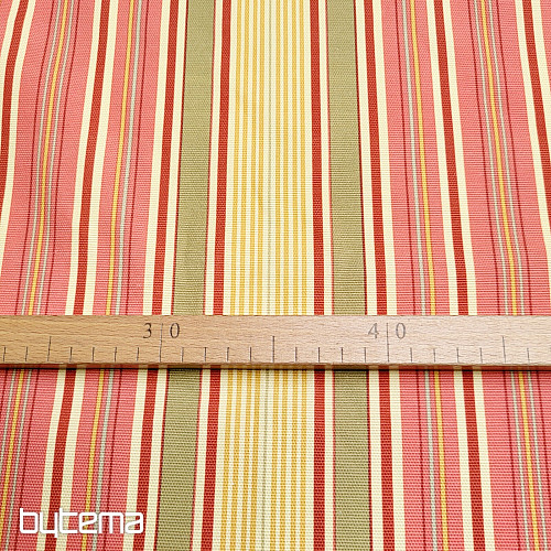 PUBLIO decorative fabric - orange stripes