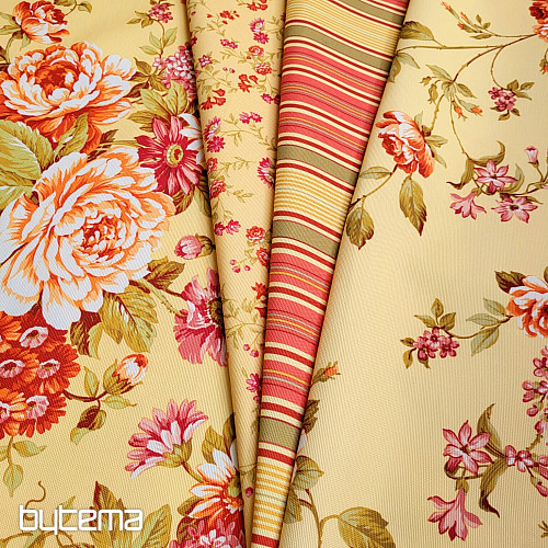 PUBLIO decorative fabric - orange stripes
