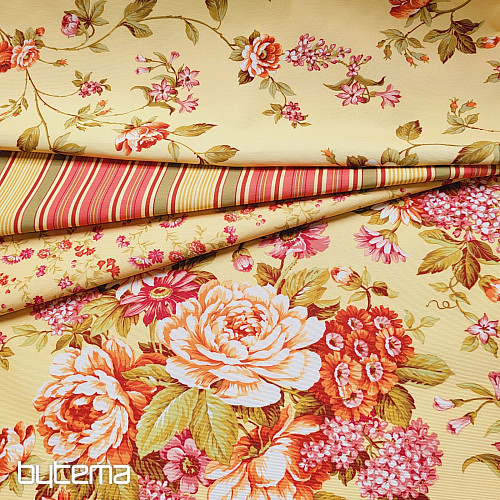 PUBLIO decorative fabric - orange stripes