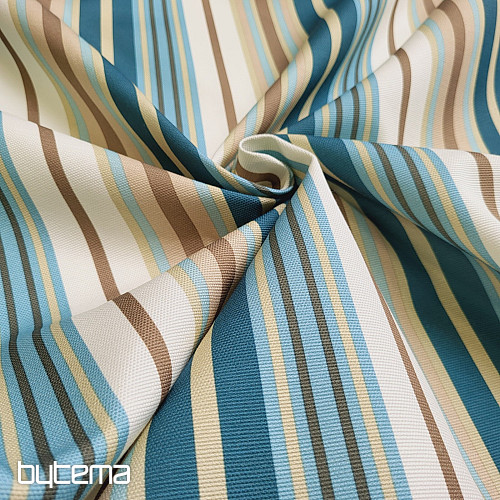 Decorative fabric NEBRASKA - blue stripes