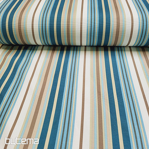Decorative fabric NEBRASKA - blue stripes